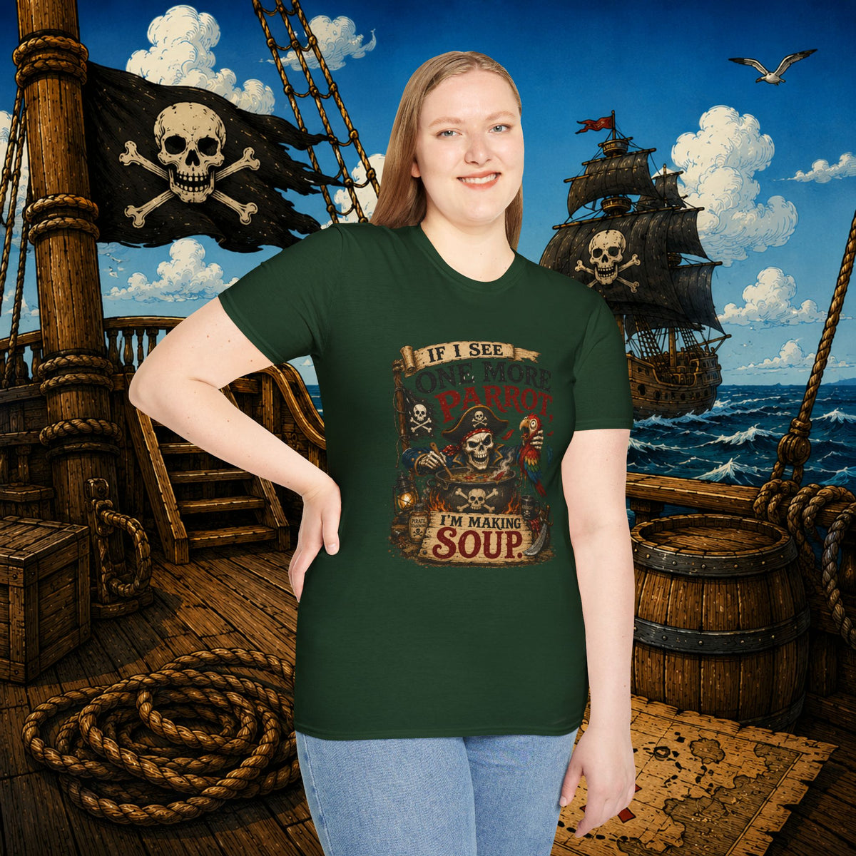 If I See One More Parrot I’m Making Soup Pirate T-Shirt