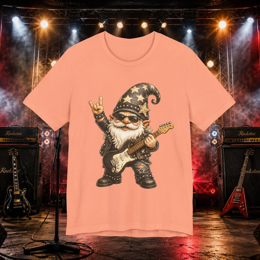 Rock Star Gnome Playing Electric Guitar | Whimsical Fantasy Rock Music Art