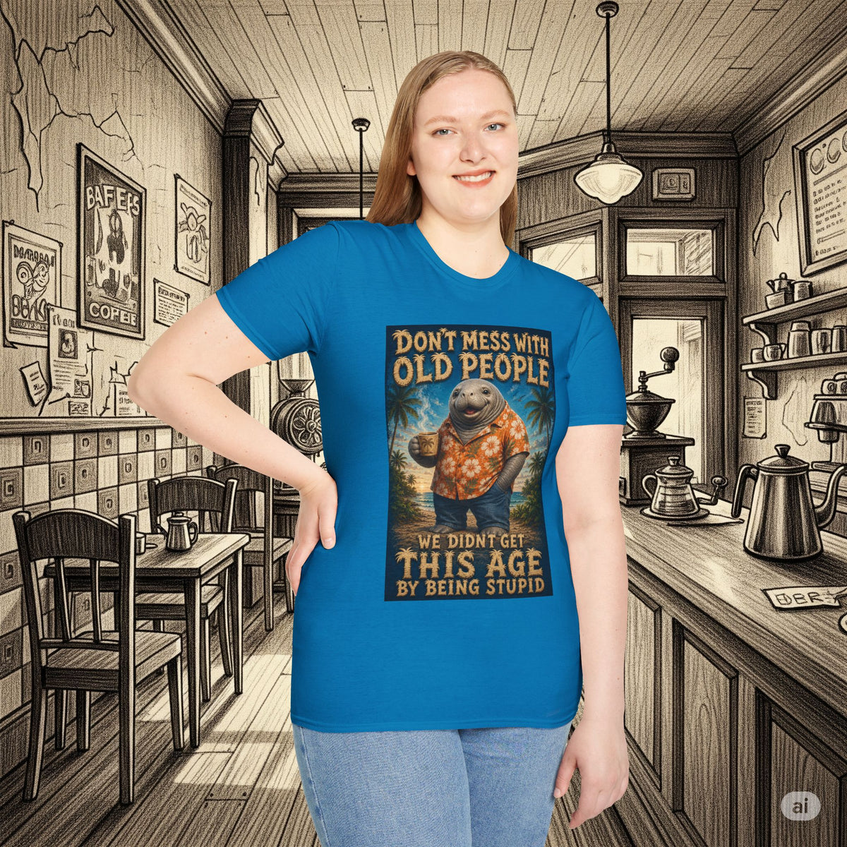 Don’t Mess With Old People Funny Vintage T-Shirt