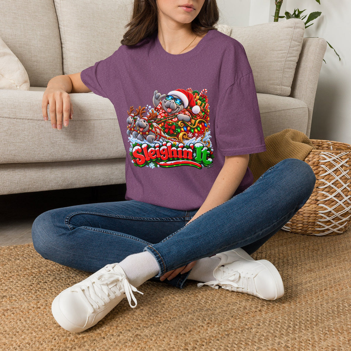 Sleighin’ It Christmas Holiday T-Shirt
