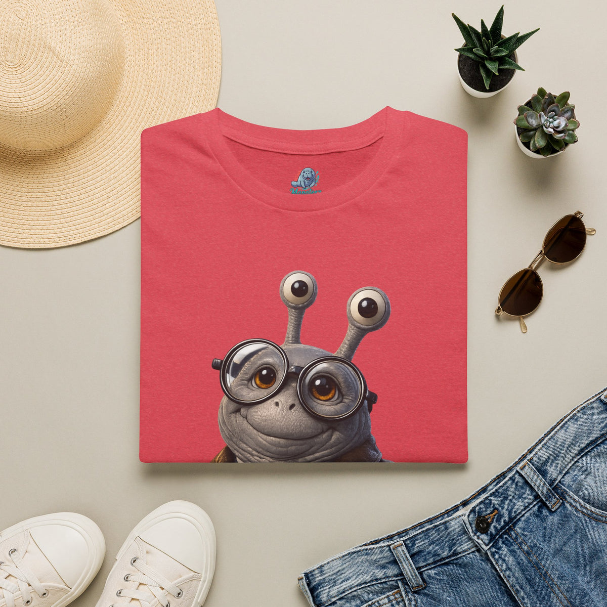 Cute Nerdy Snail Shirt | Steampunk Professor Snail Graphic Tee | Funny Bookworm Animal T-Shirt