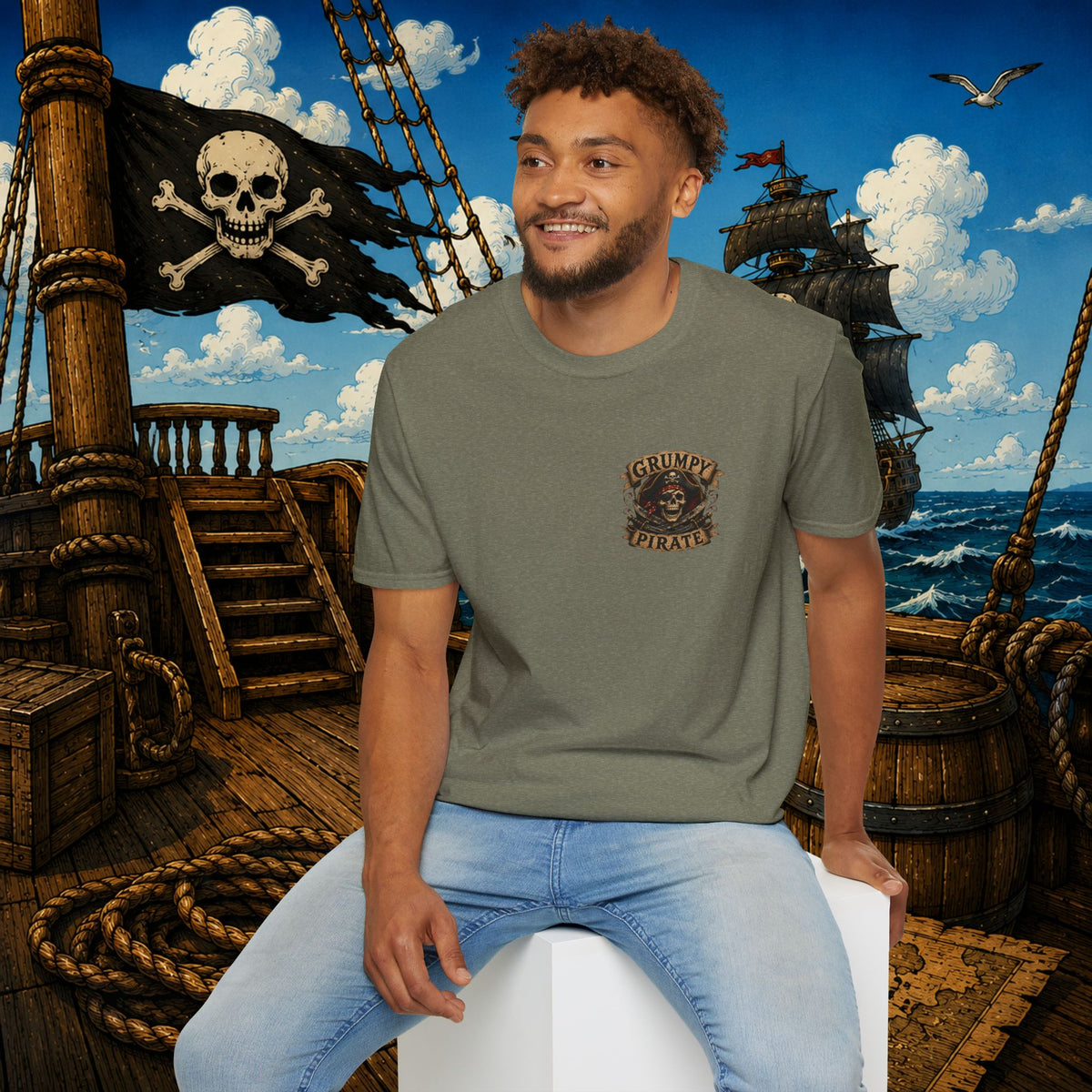 Vintage Pirate Limited Edition – Funny Aging Pirate Skeleton T-Shirt | Old Pirate Humor Tee