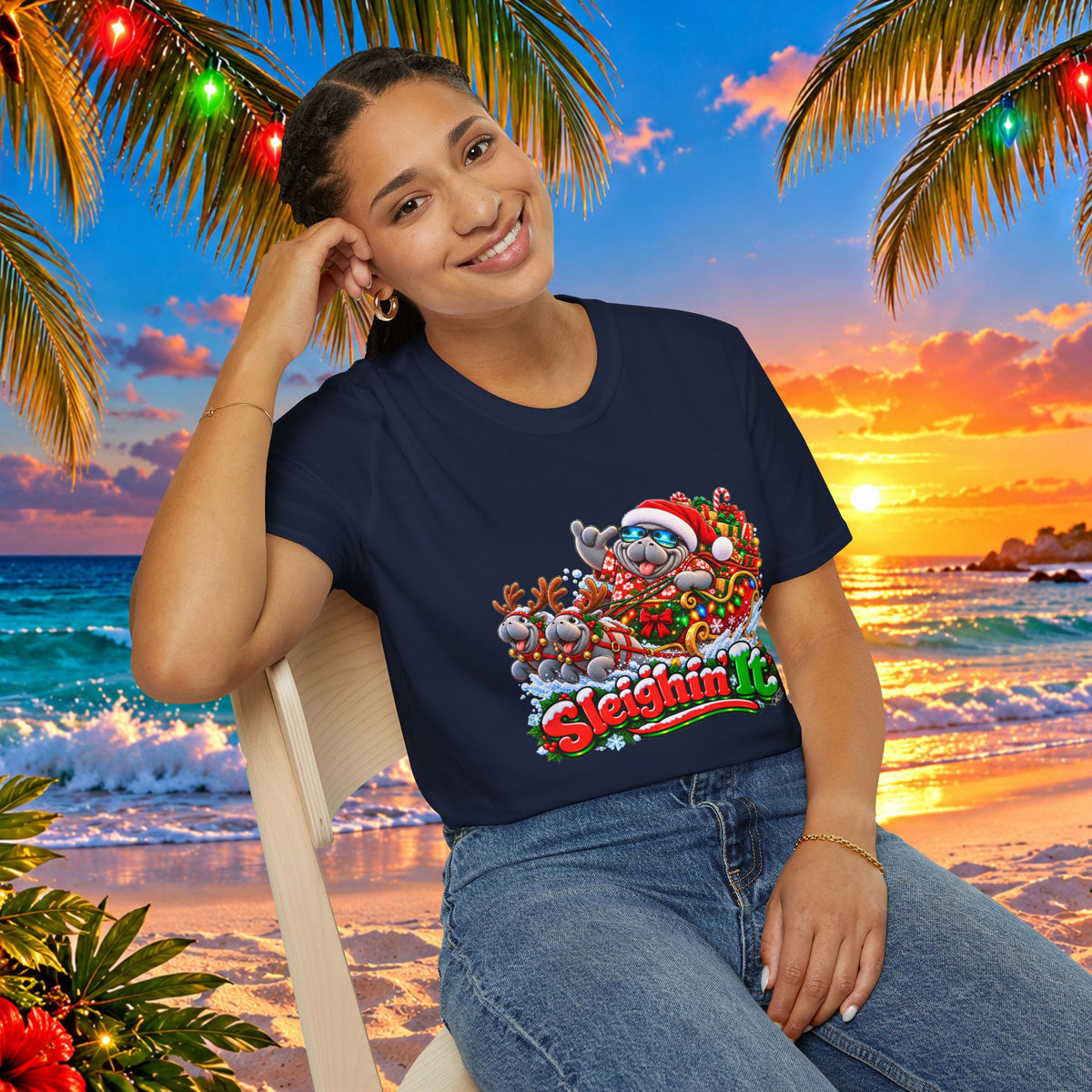 Sleighin’ It Christmas Holiday T-Shirt