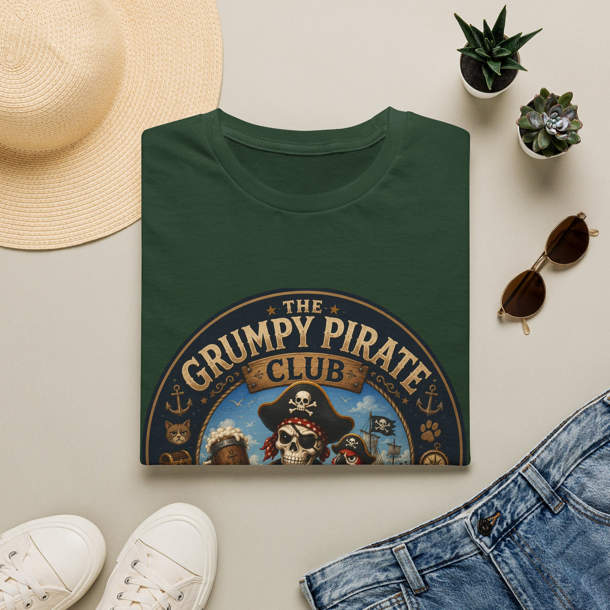 The Grumpy Pirate Skeleton Club T-Shirt