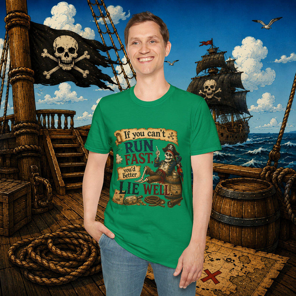 Run Fast, Lie Well Pirate T-Shirt