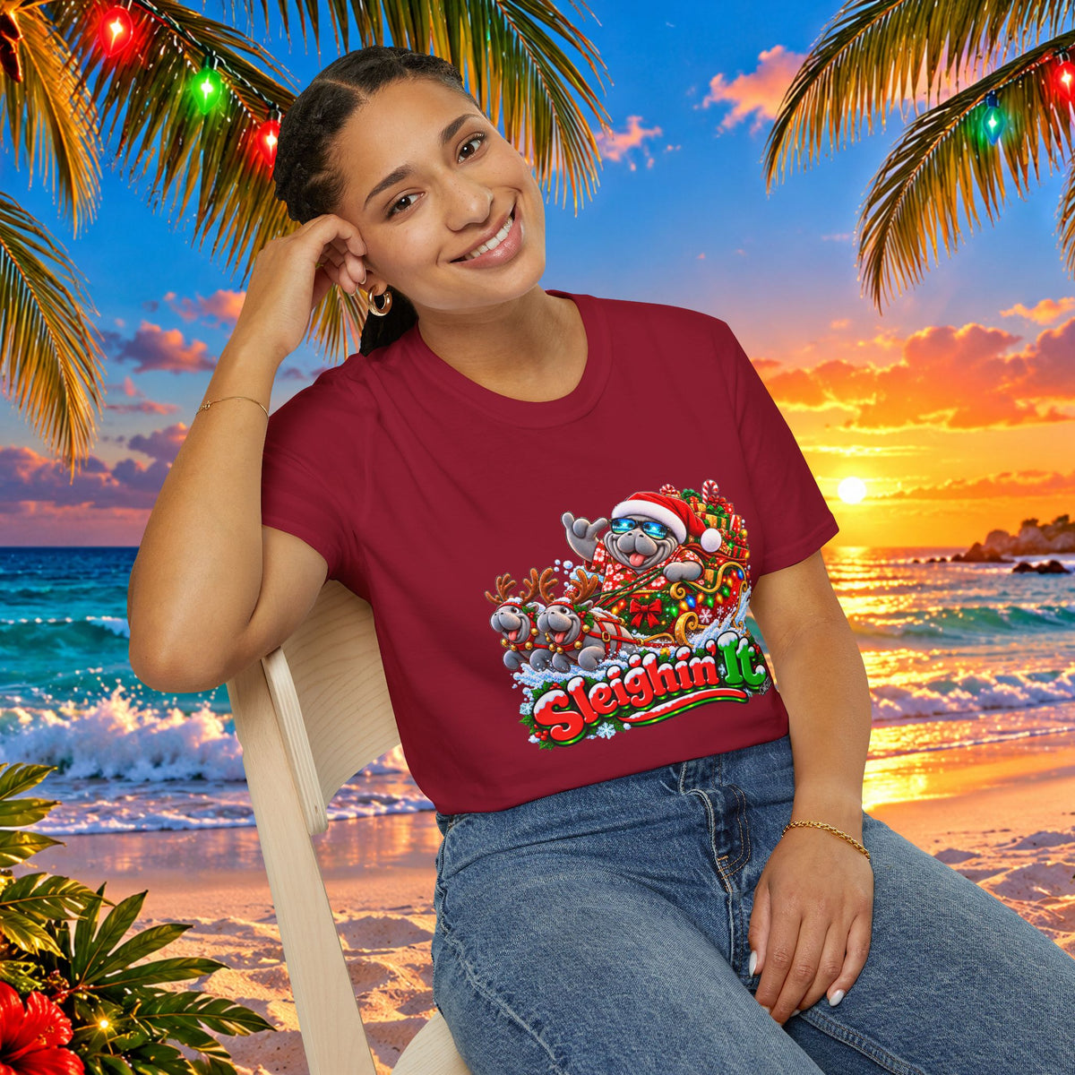 Sleighin’ It Christmas Holiday T-Shirt