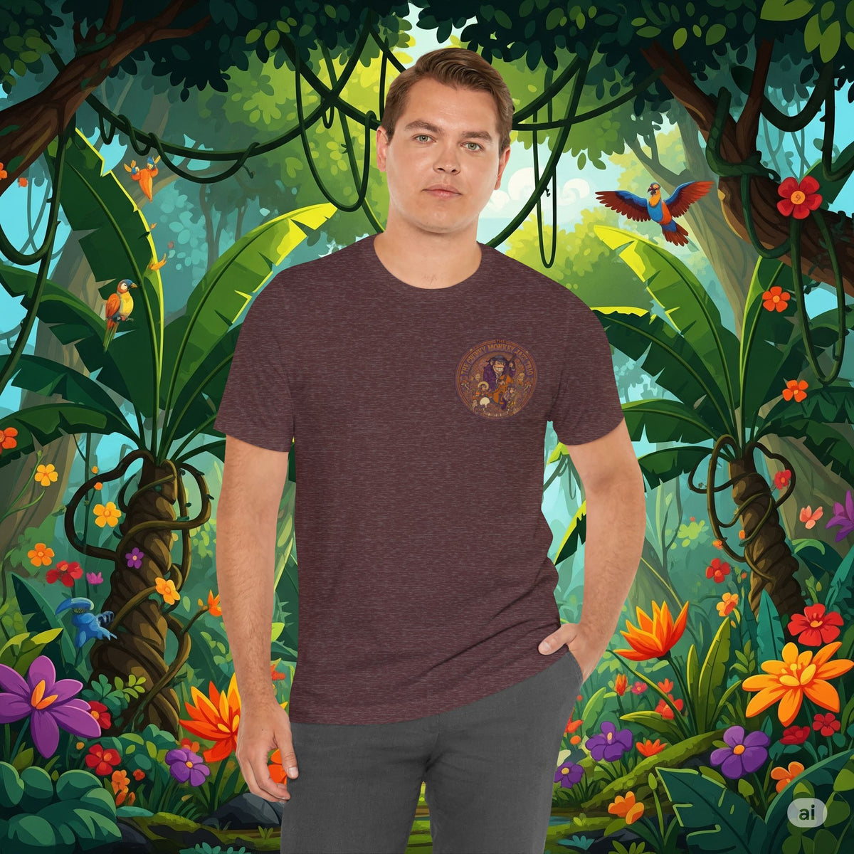 Vintage Style Fat Tony and the Chunky Monkey Trio Shirt - Retro Band Tee