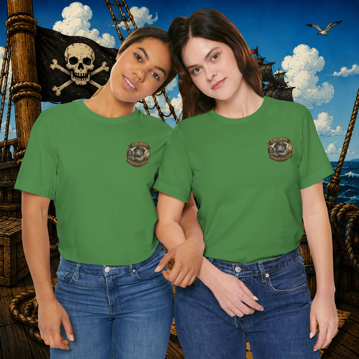 Beware of Old Pirates With Nothing Left to Prove | Grumpy Pirate Club Manatee T-Shirt