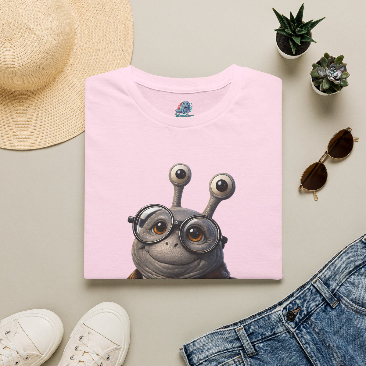 Cute Nerdy Snail Shirt | Steampunk Professor Snail Graphic Tee | Funny Bookworm Animal T-Shirt