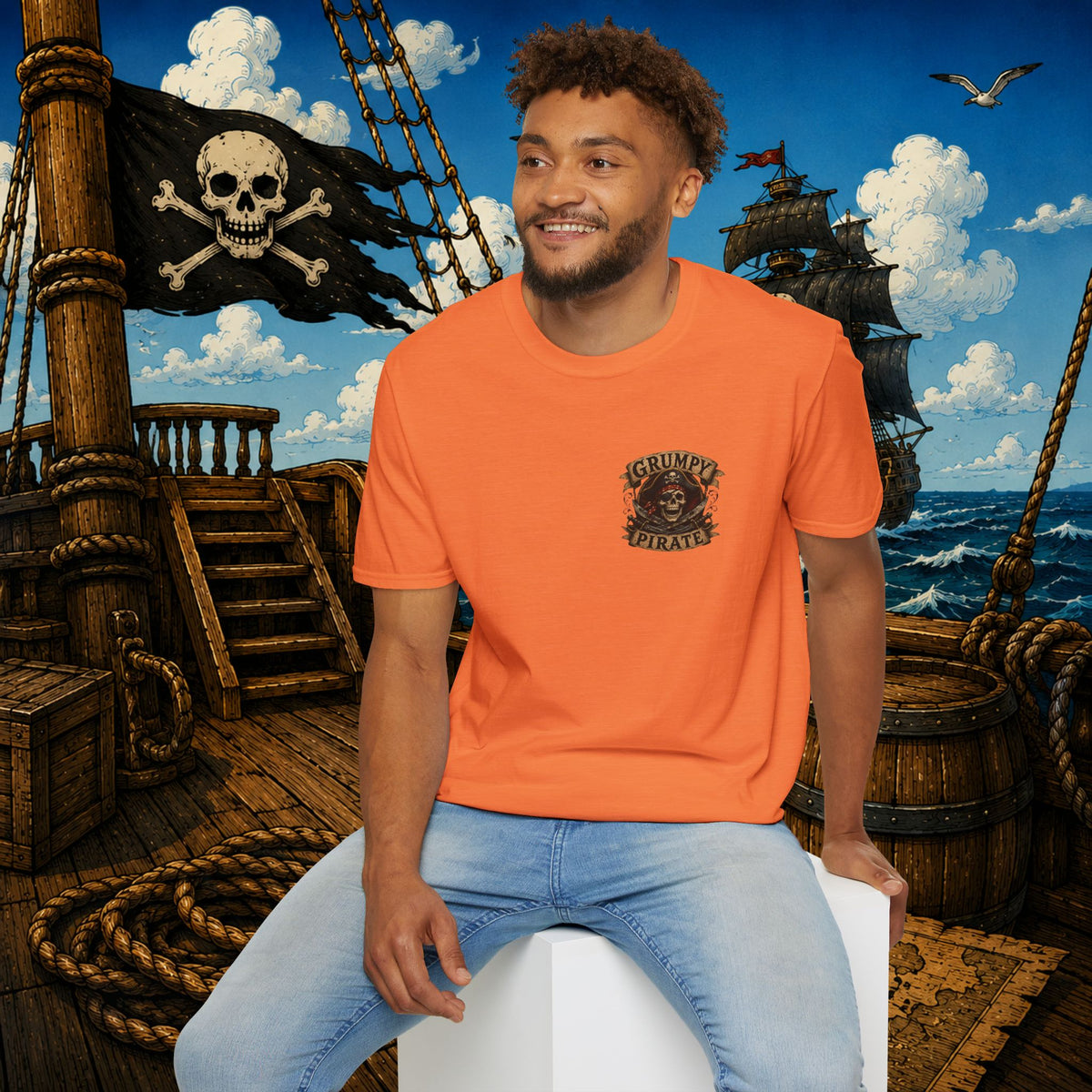 Vintage Pirate Limited Edition – Funny Aging Pirate Skeleton T-Shirt | Old Pirate Humor Tee
