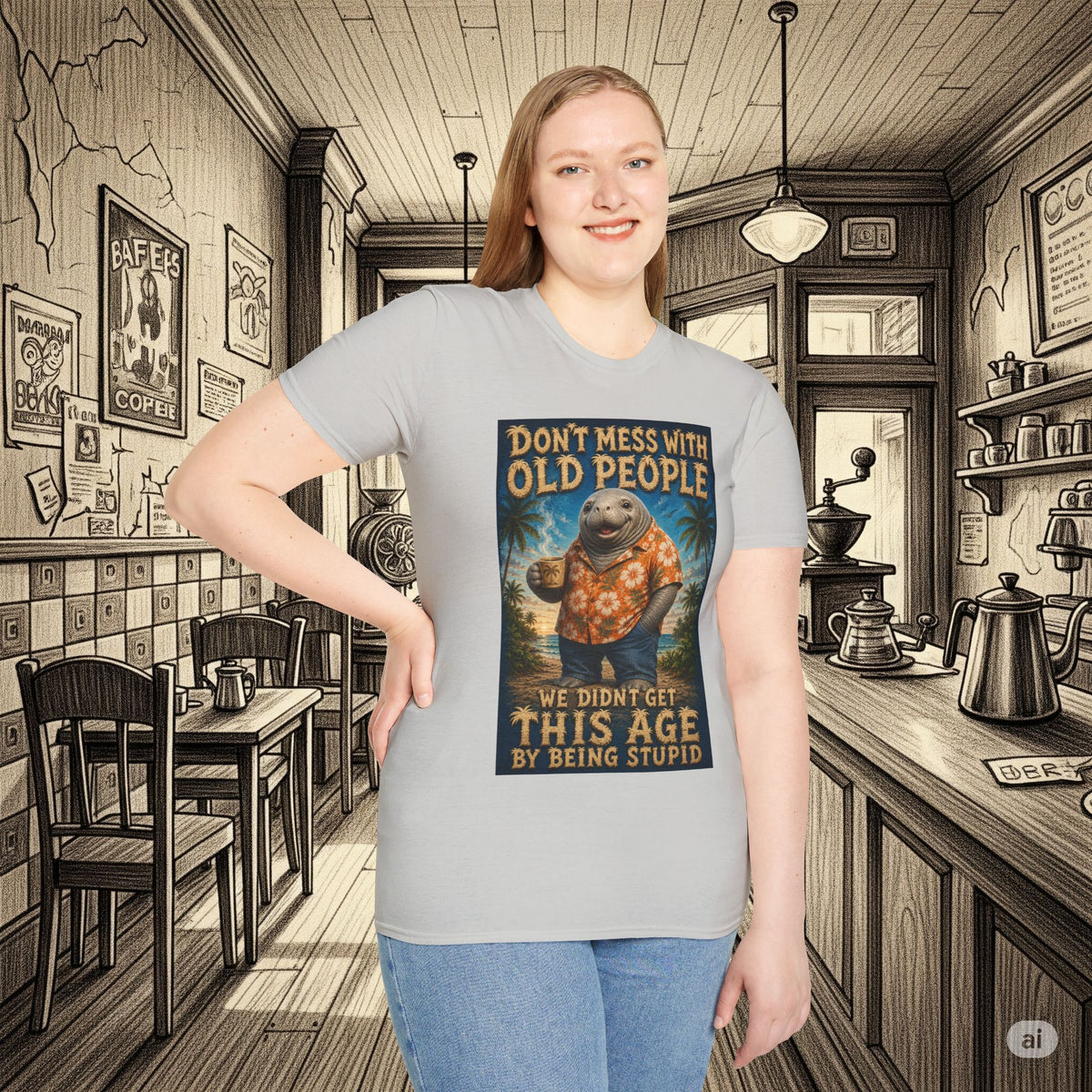 Don’t Mess With Old People Funny Vintage T-Shirt