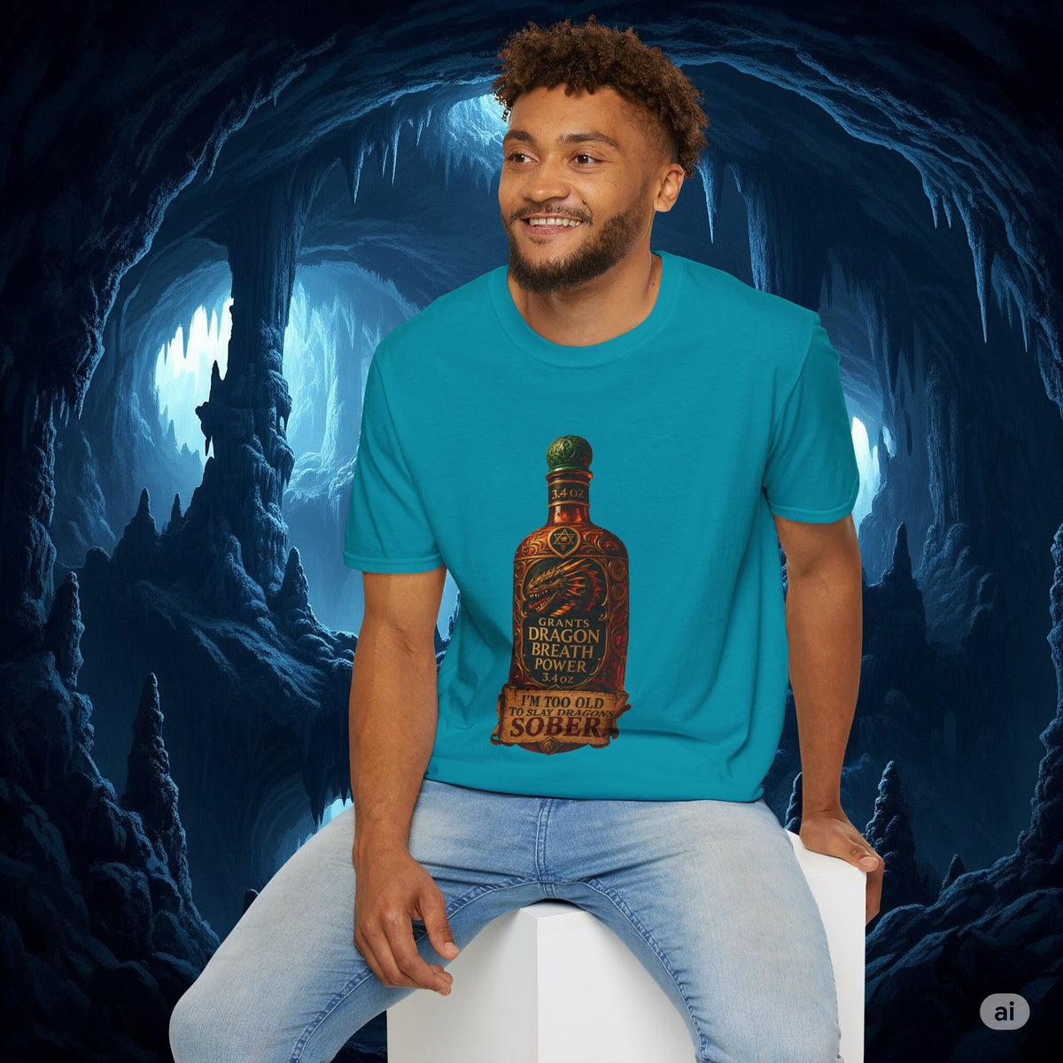 I'm Too Old to Slay Dragons Sober Shirt – Funny Dragon Breath Potion Fantasy T-Shirt