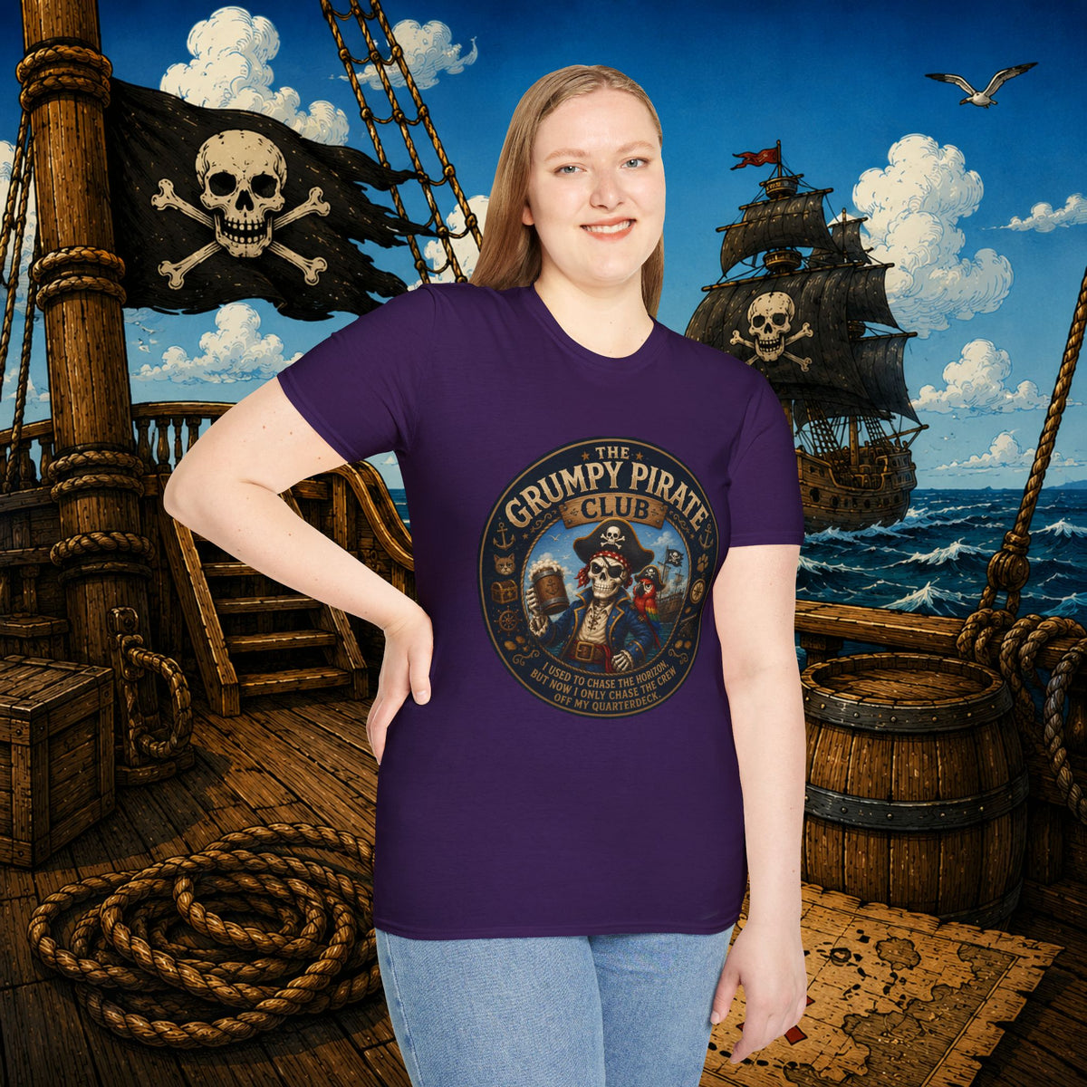 The Grumpy Pirate Skeleton Club T-Shirt