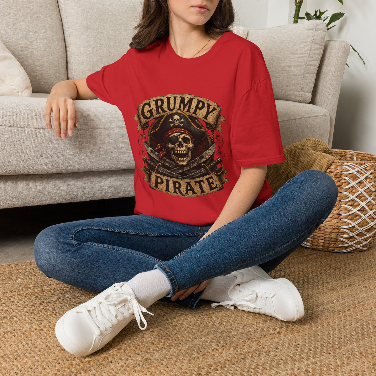 Grumpy Pirate Skull T-Shirt