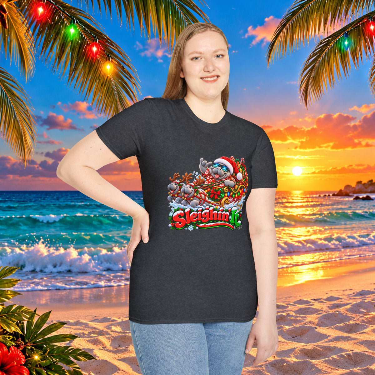 Sleighin’ It Christmas Holiday T-Shirt