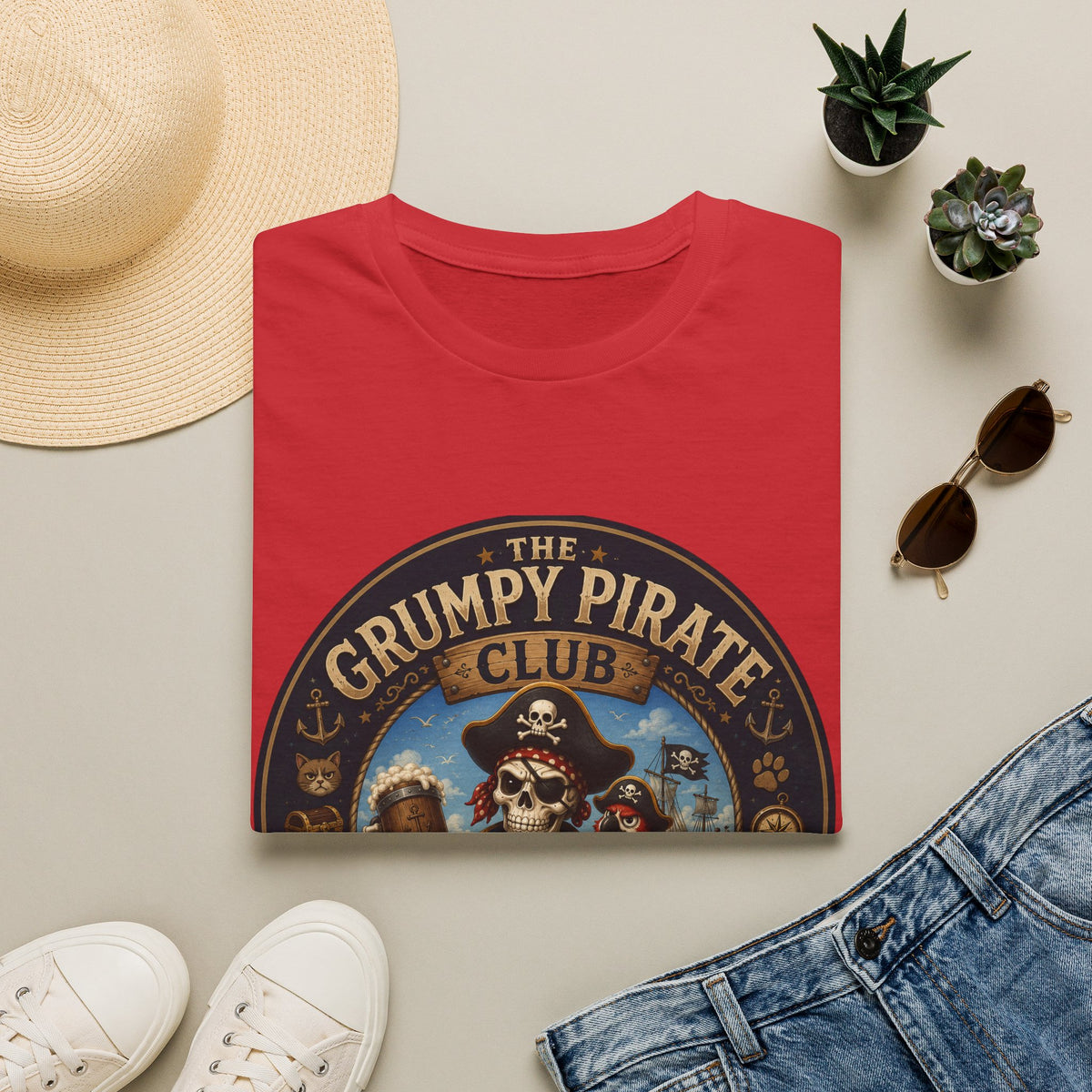 The Grumpy Pirate Skeleton Club T-Shirt