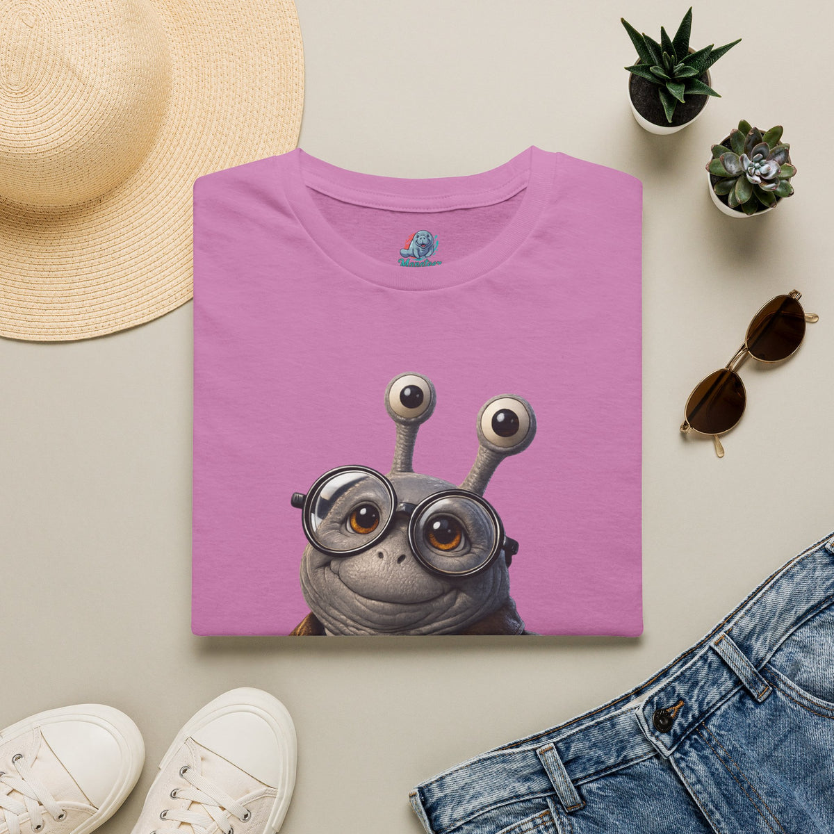 Cute Nerdy Snail Shirt | Steampunk Professor Snail Graphic Tee | Funny Bookworm Animal T-Shirt