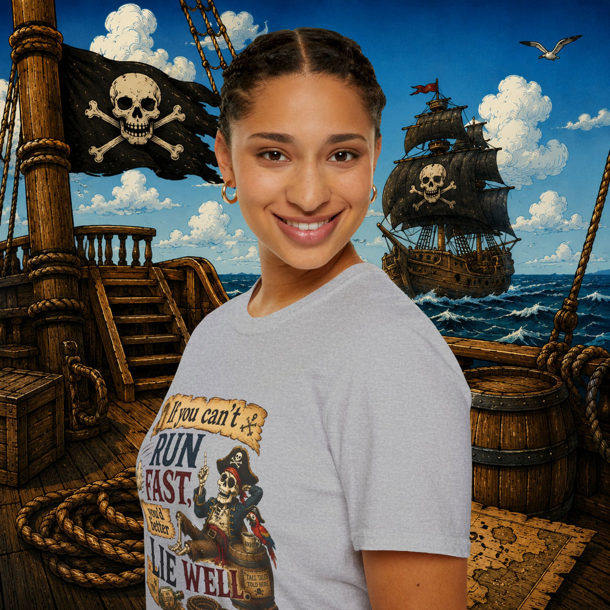 Run Fast, Lie Well Pirate T-Shirt