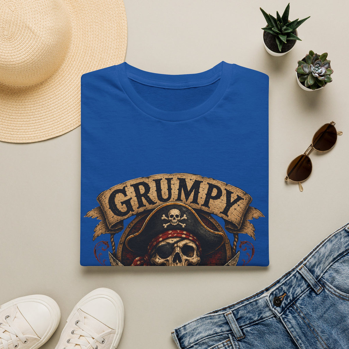 Grumpy Pirate Skull T-Shirt