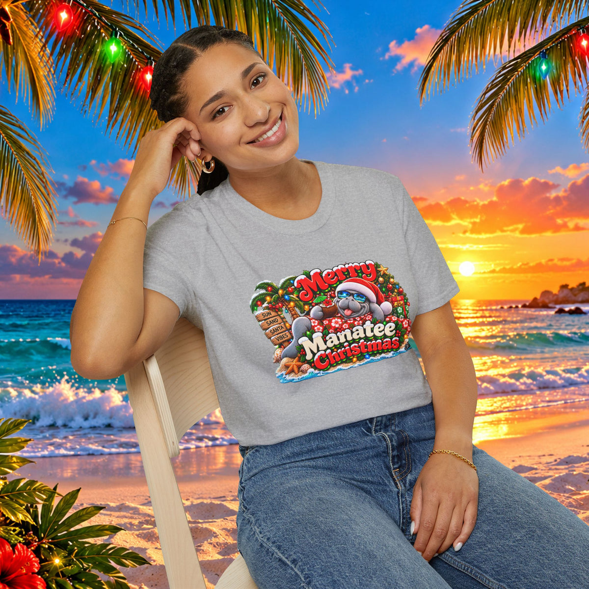 Merry Manatee Christmas T-Shirt