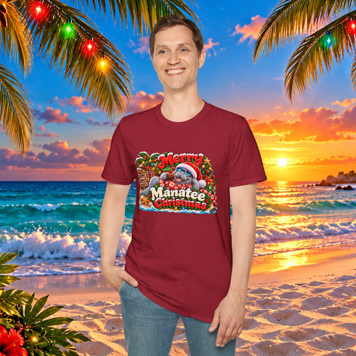 Merry Manatee Christmas T-Shirt