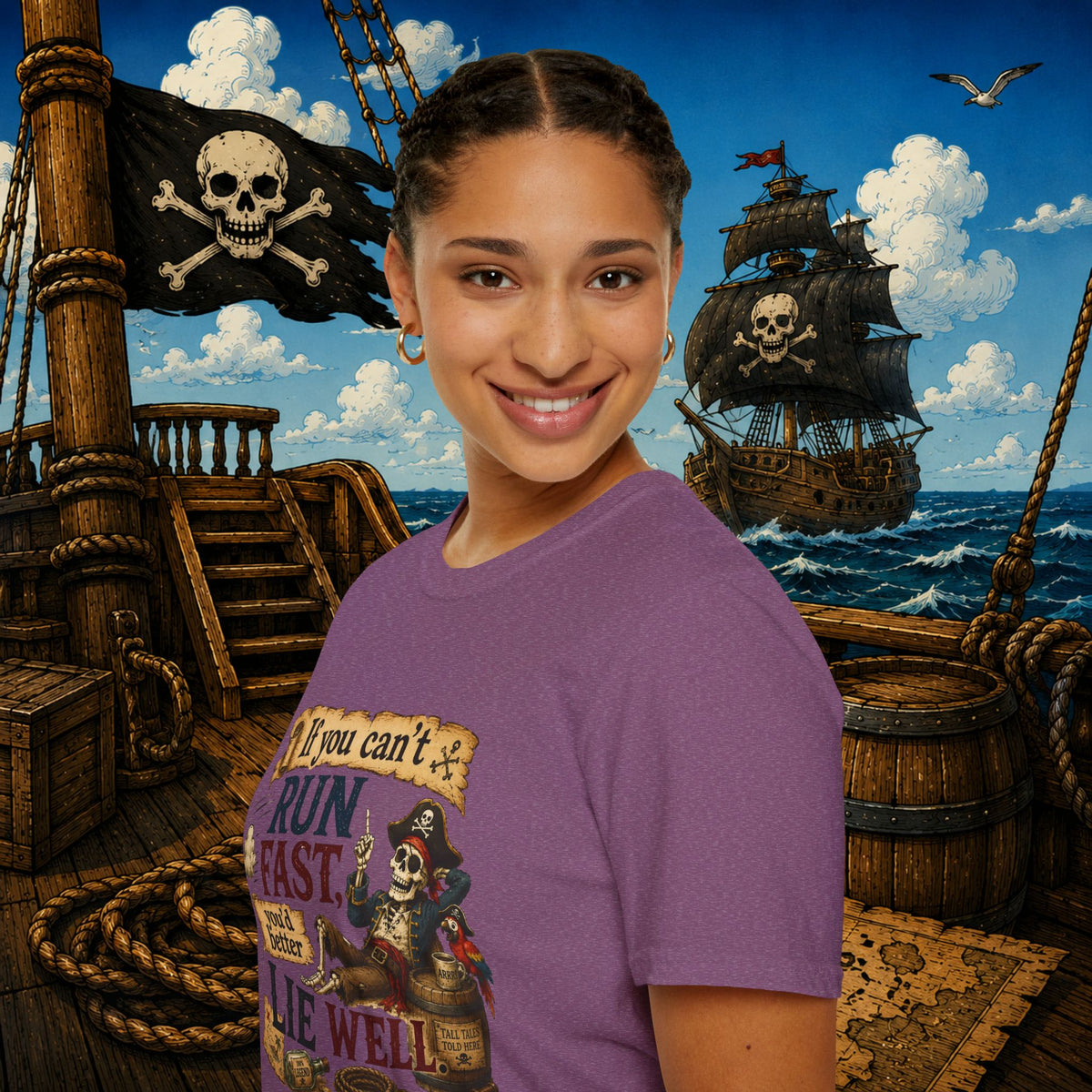 Run Fast, Lie Well Pirate T-Shirt