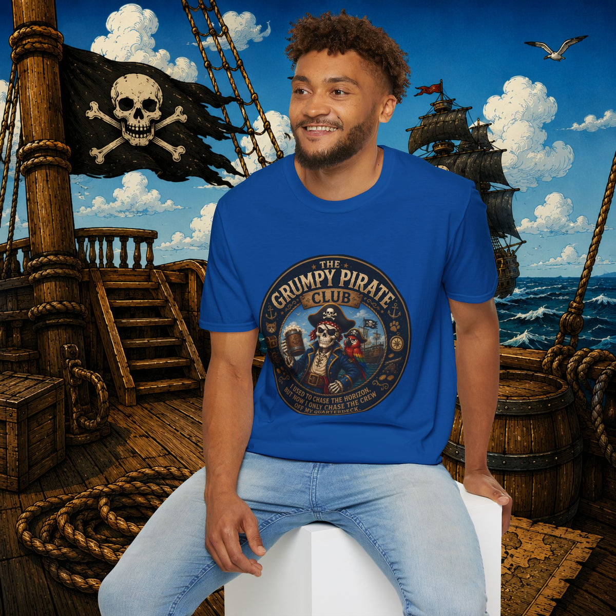 The Grumpy Pirate Skeleton Club T-Shirt