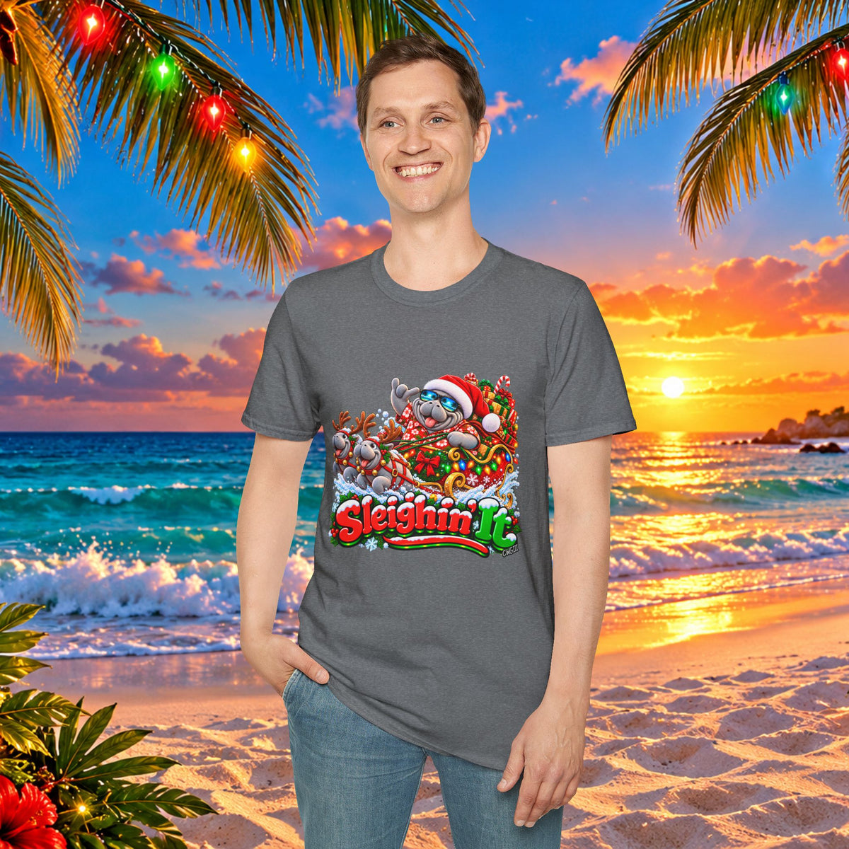 Sleighin’ It Christmas Holiday T-Shirt