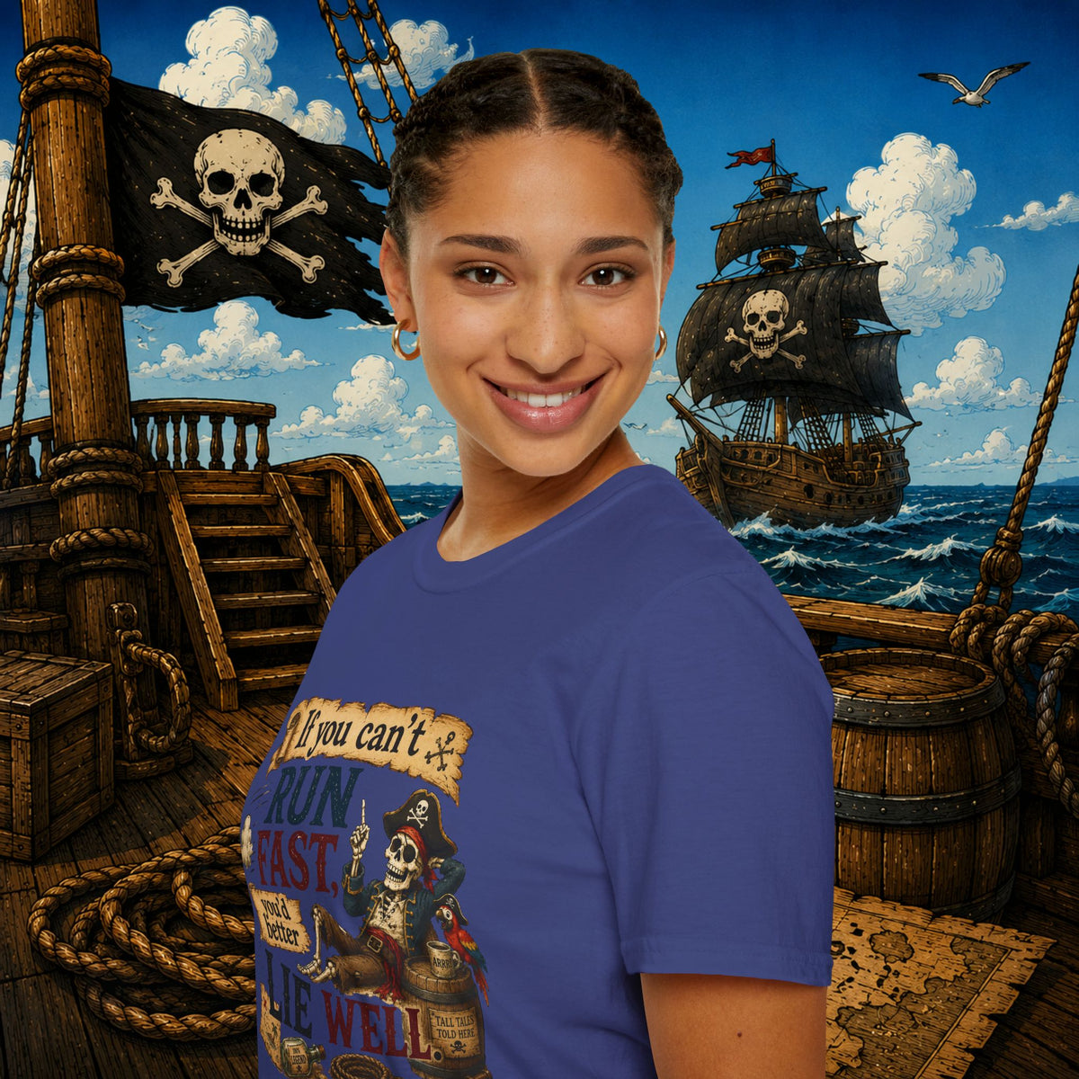 Run Fast, Lie Well Pirate T-Shirt