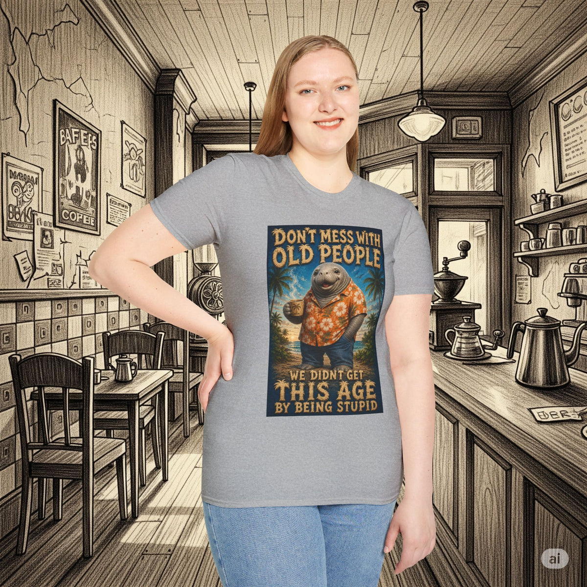 Don’t Mess With Old People Funny Vintage T-Shirt