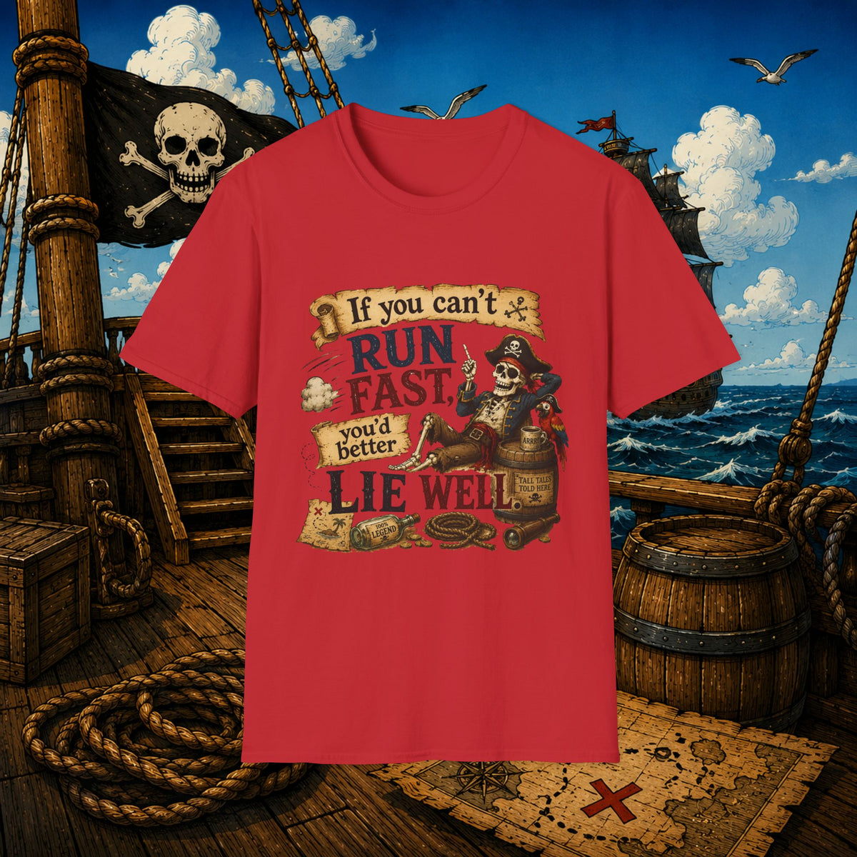 Run Fast, Lie Well Pirate T-Shirt