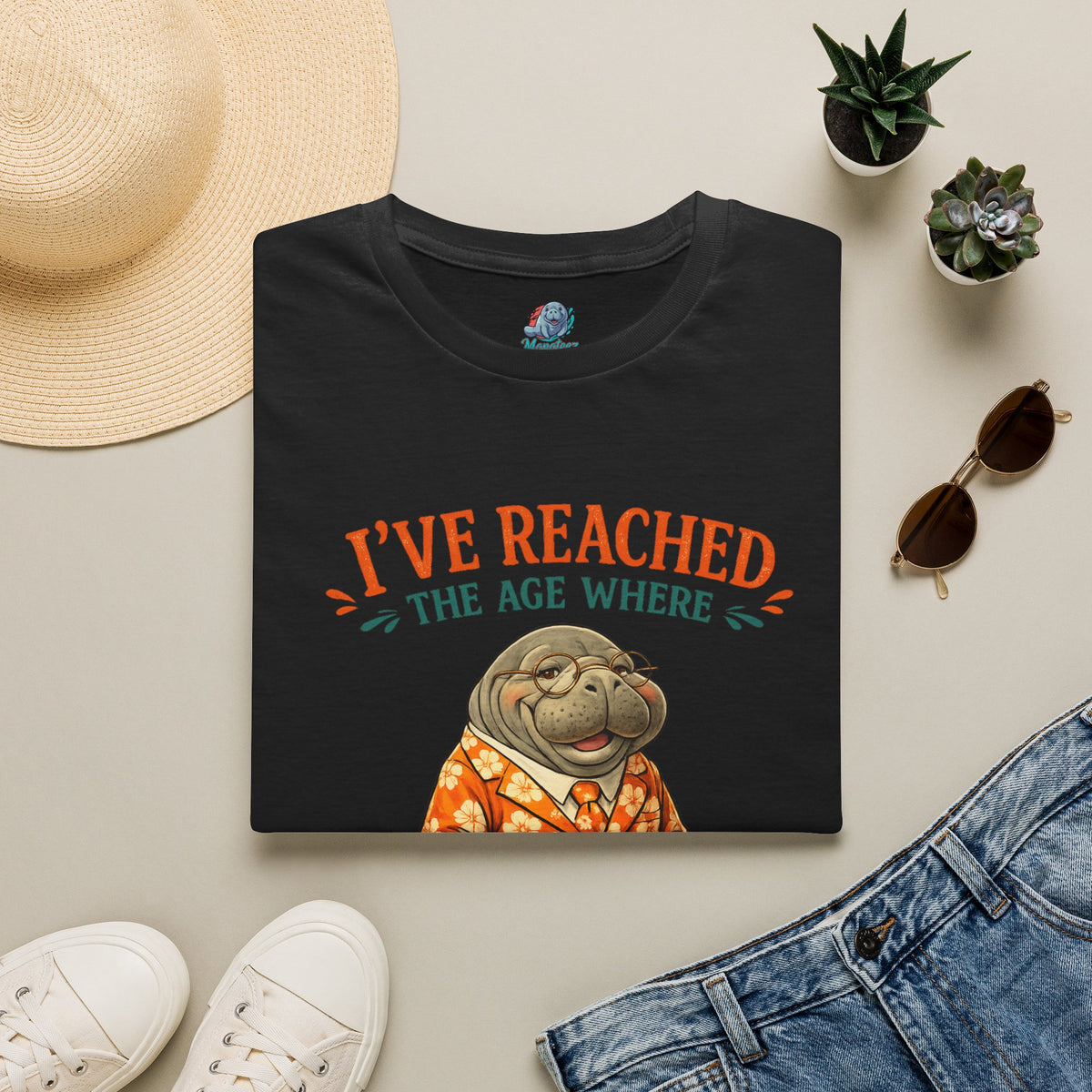 I've Reached the Age Where My Opinion Is a Public Service Shirt | Funny Manatee Tee | Senior Humor Graphic T-Shirt