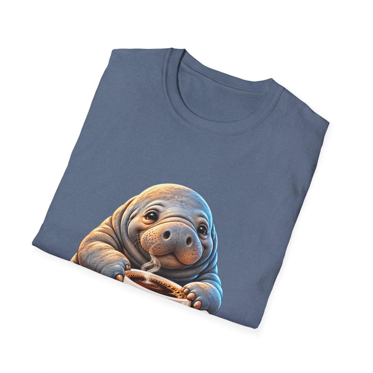Manatee Drinking Coffee T-Shirt