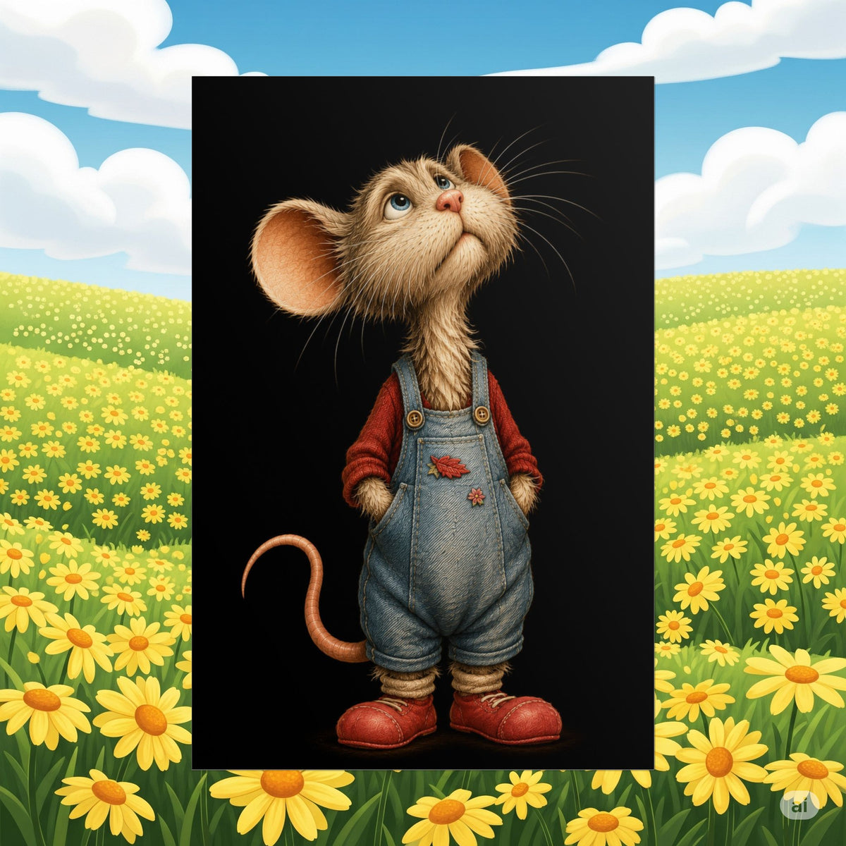 Curious Mouse Rolled Poster