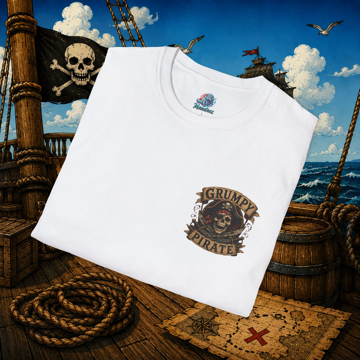 Vintage Pirate Limited Edition – Funny Aging Pirate Skeleton T-Shirt | Old Pirate Humor Tee