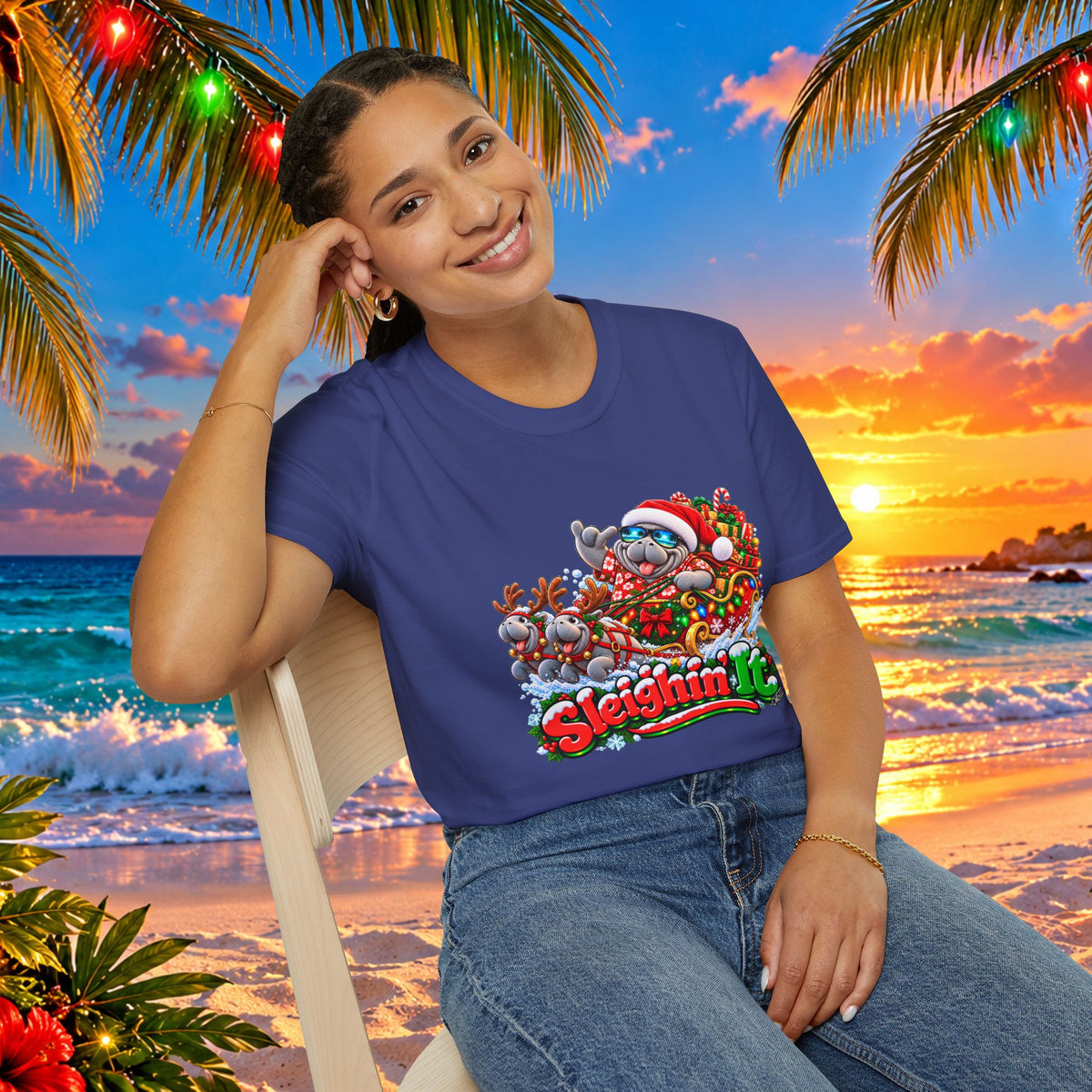Sleighin’ It Christmas Holiday T-Shirt