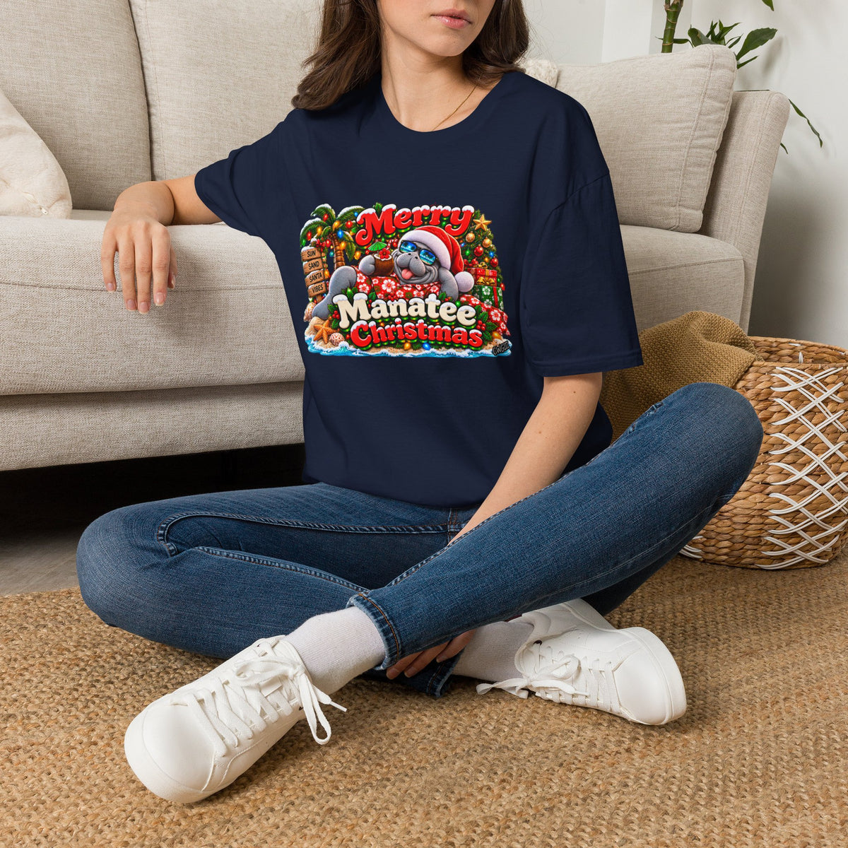 Merry Manatee Christmas T-Shirt