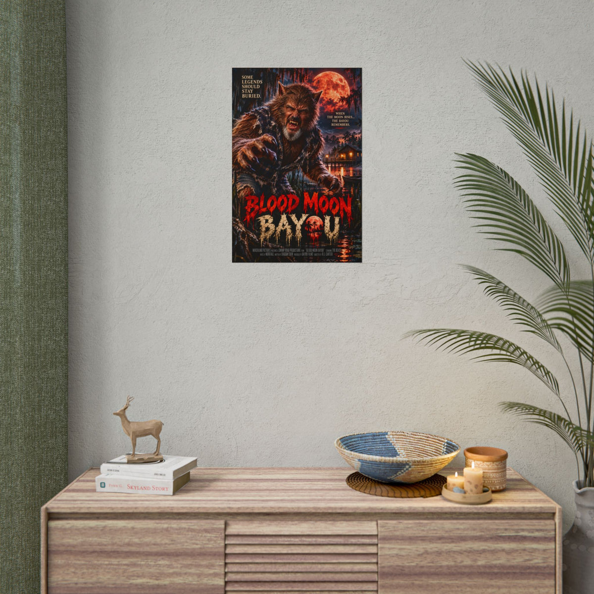 Blood Moon Bayou Werewolf Horror Rolled Movie Poster