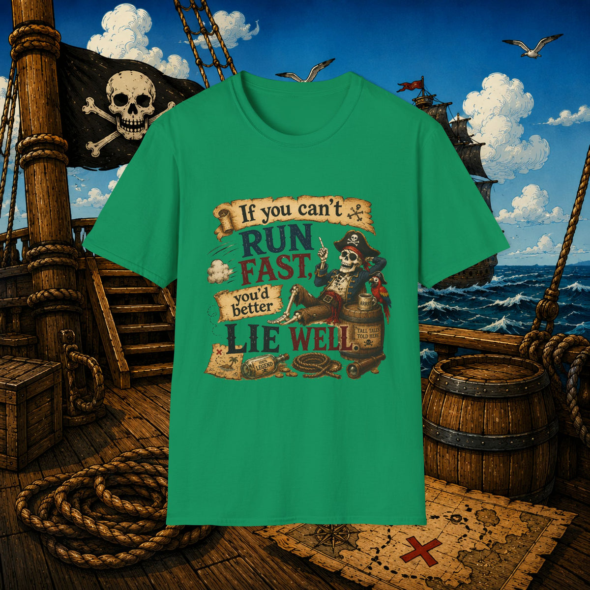 Run Fast, Lie Well Pirate T-Shirt