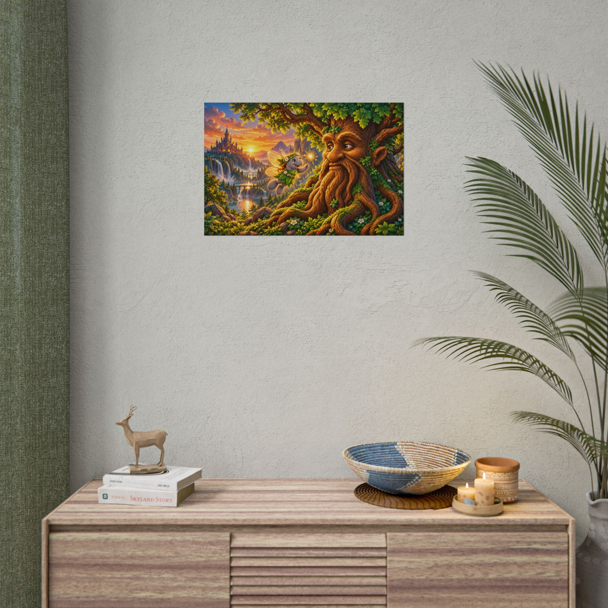 Enchanted Tree Guardian Fantasy Art Rolled Poster