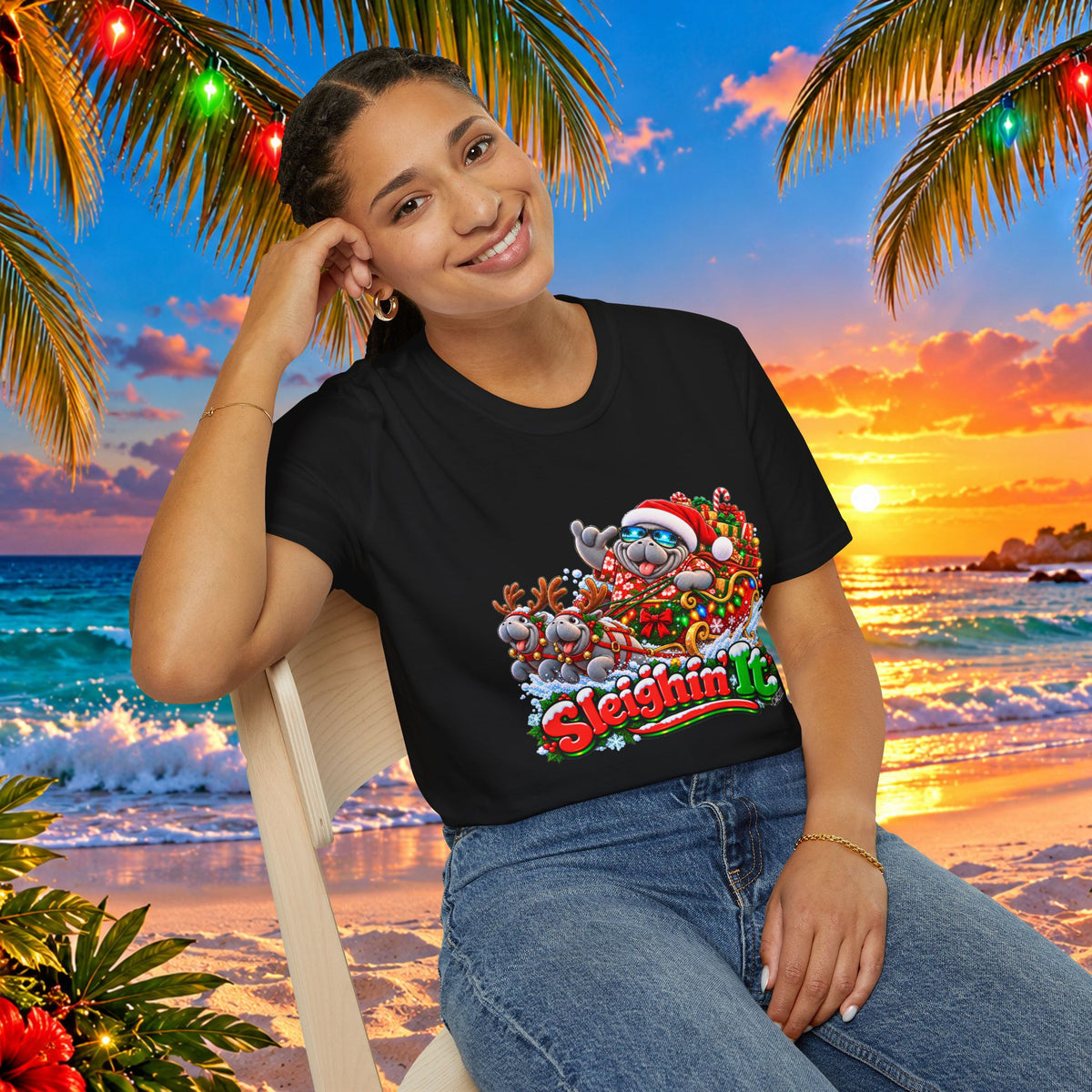 Sleighin’ It Christmas Holiday T-Shirt