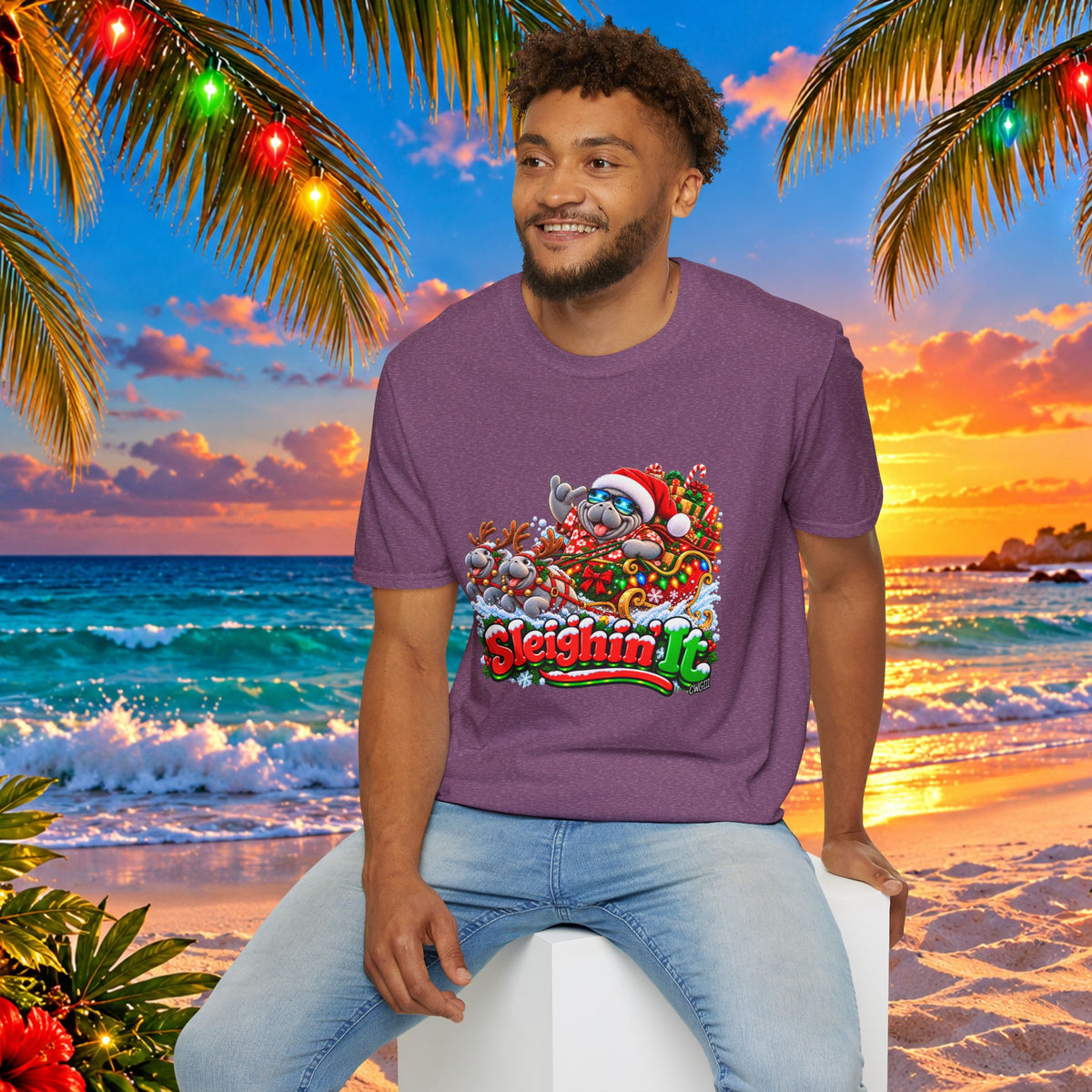 Sleighin’ It Christmas Holiday T-Shirt