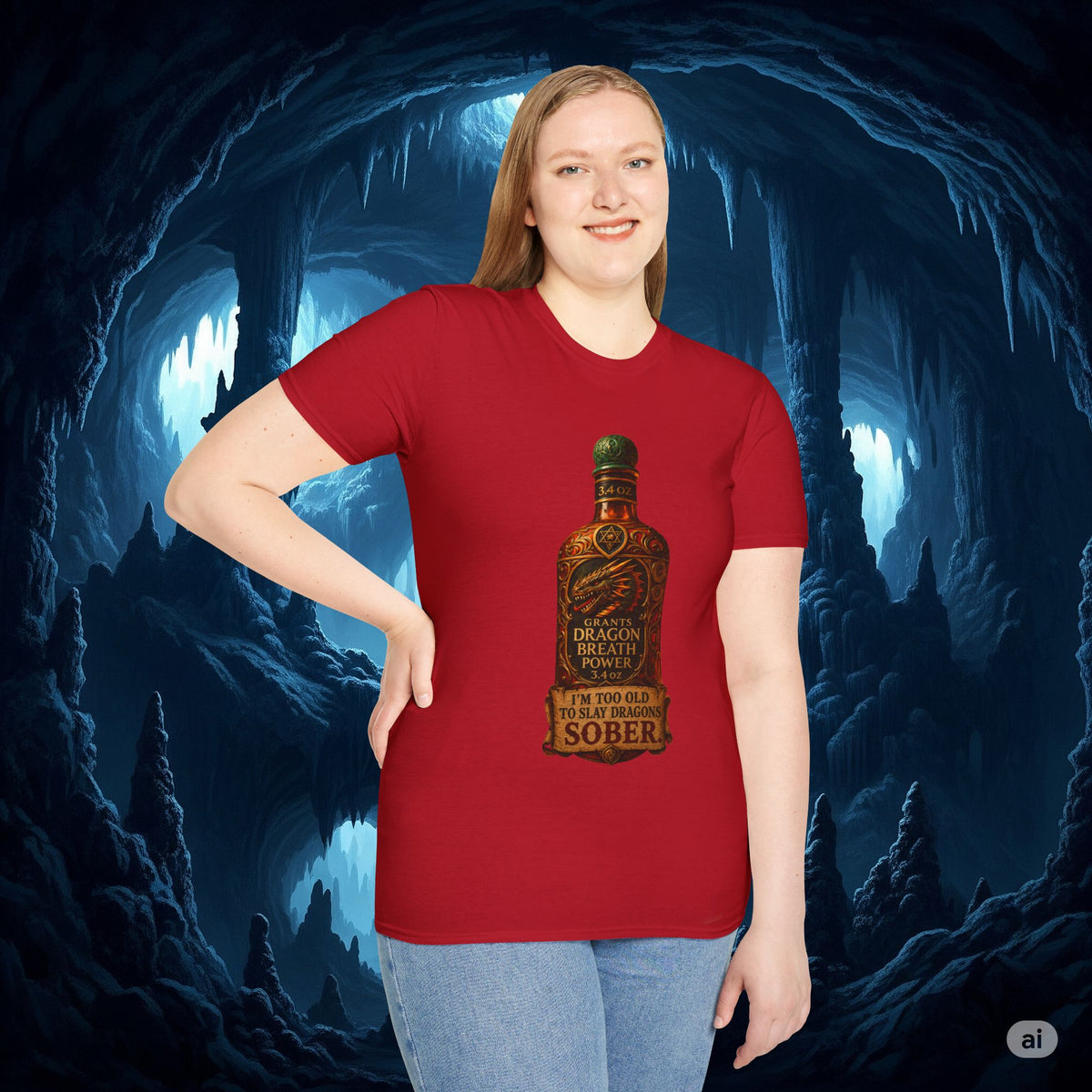 I'm Too Old to Slay Dragons Sober Shirt – Funny Dragon Breath Potion Fantasy T-Shirt
