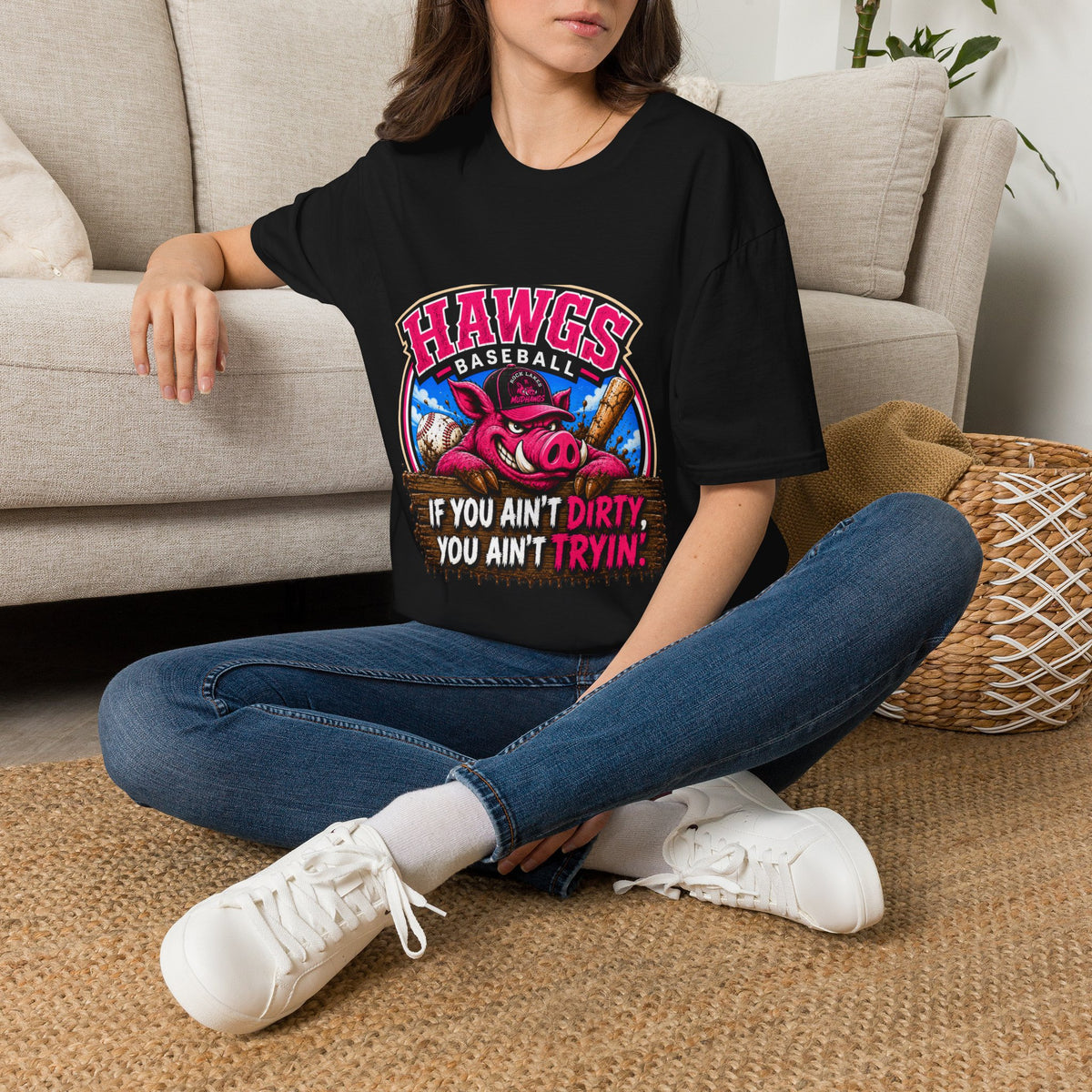 Hawgs Baseball “If You Ain’t Dirty, You Ain’t Tryin’” T-Shirt
