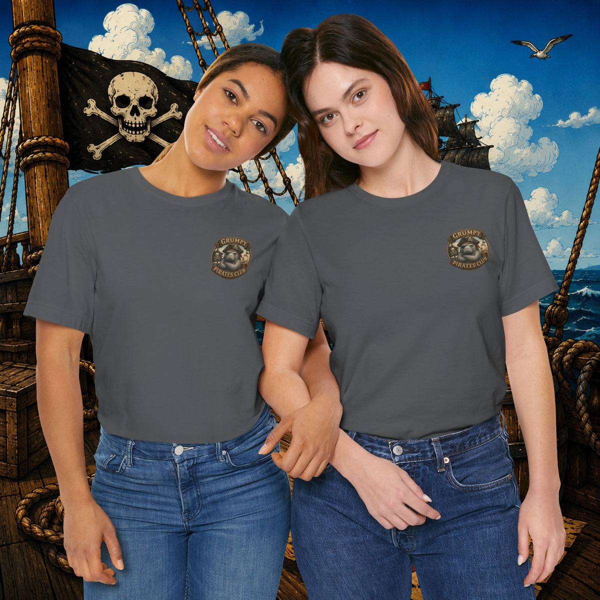 Beware of Old Pirates With Nothing Left to Prove | Grumpy Pirate Club Manatee T-Shirt