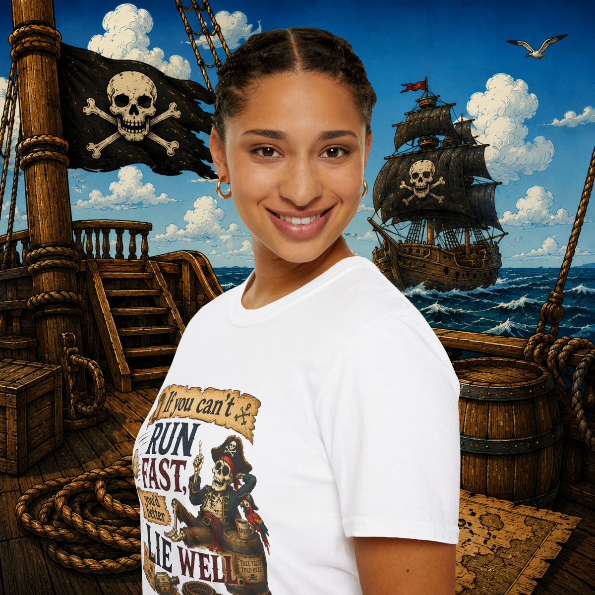 Run Fast, Lie Well Pirate T-Shirt
