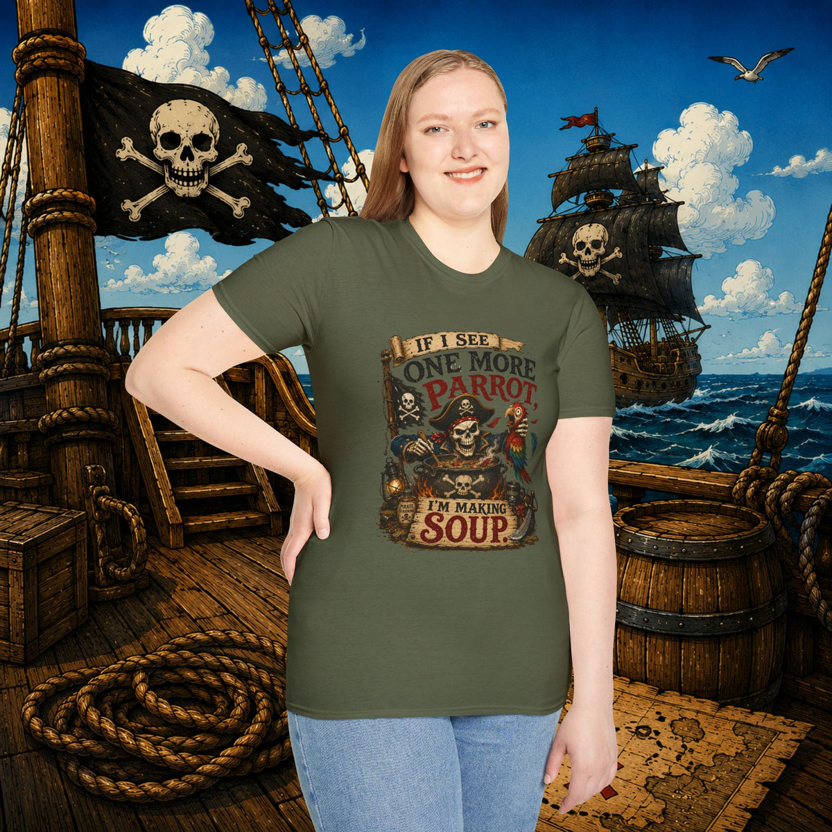 If I See One More Parrot I’m Making Soup Pirate T-Shirt