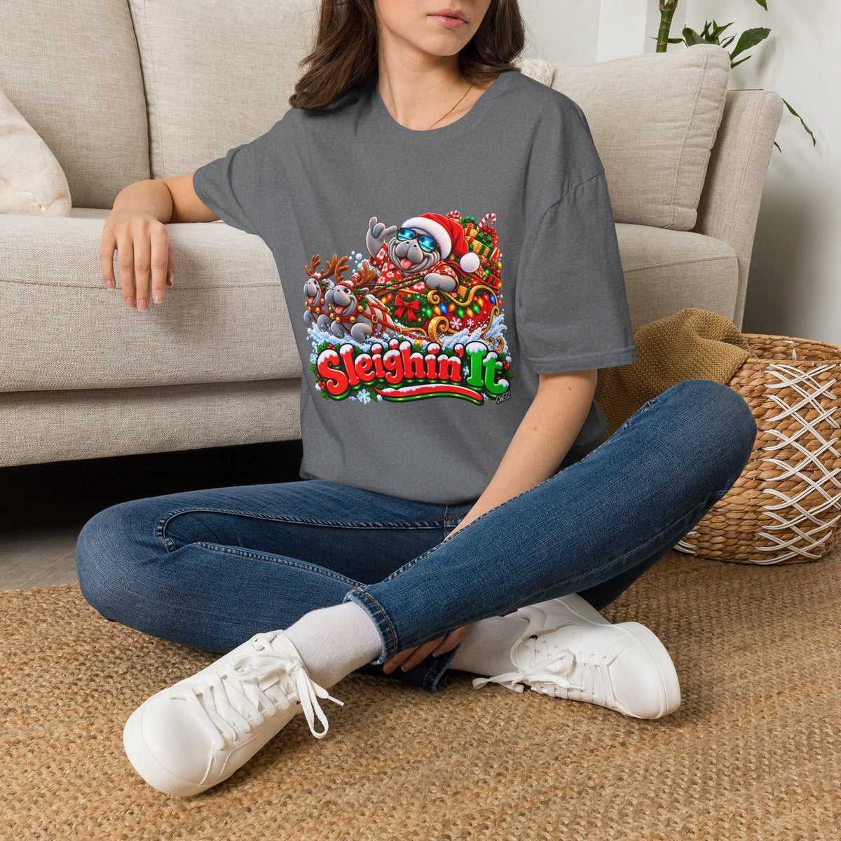Sleighin’ It Christmas Holiday T-Shirt
