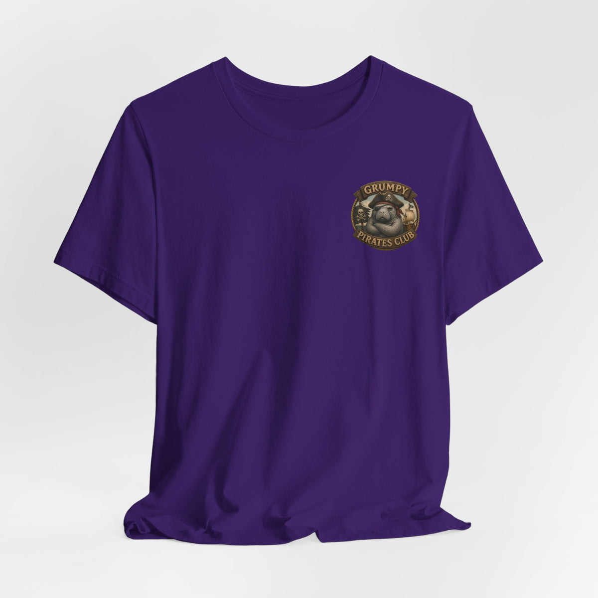 The Older the Pirate, The Better the Stories | Grumpy Pirate Club Manatee T-Shirt