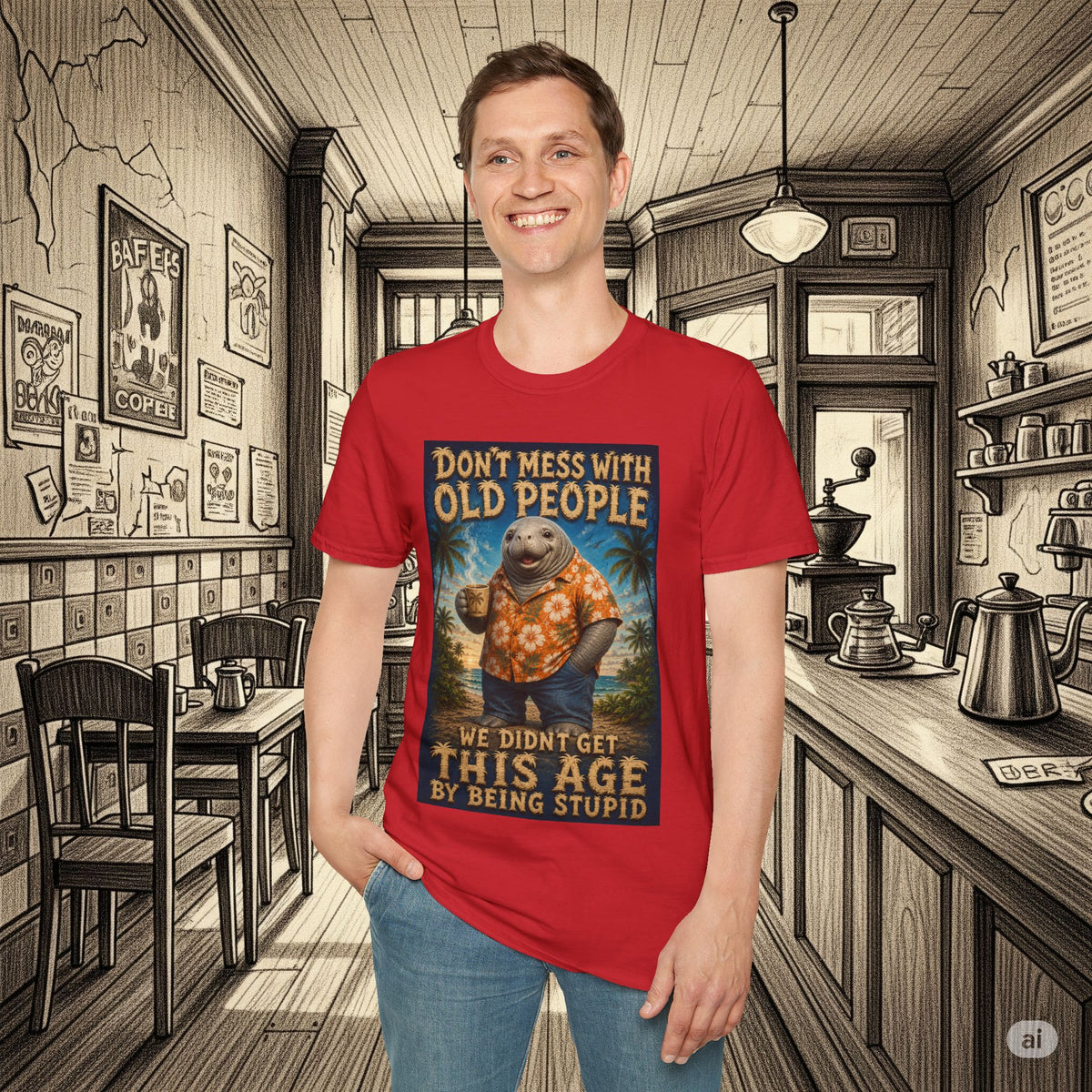 Don’t Mess With Old People Funny Vintage T-Shirt